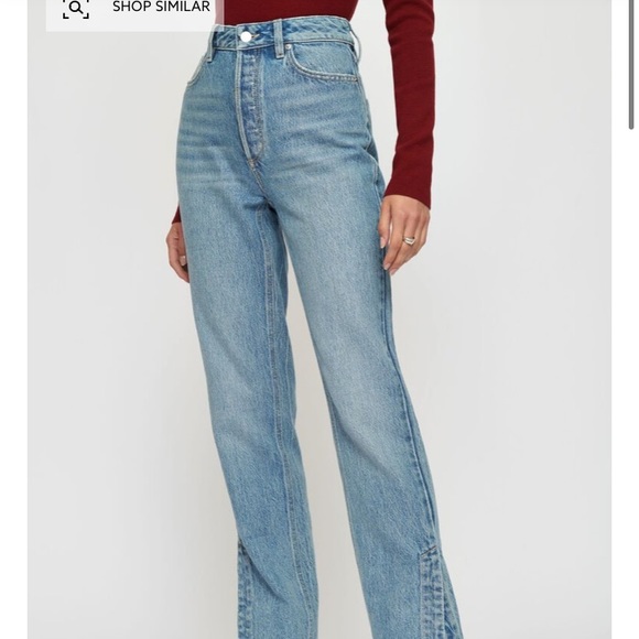 NWT high-rise Gisele jeans w/ankle slits- Dynamite - Picture 5 of 10